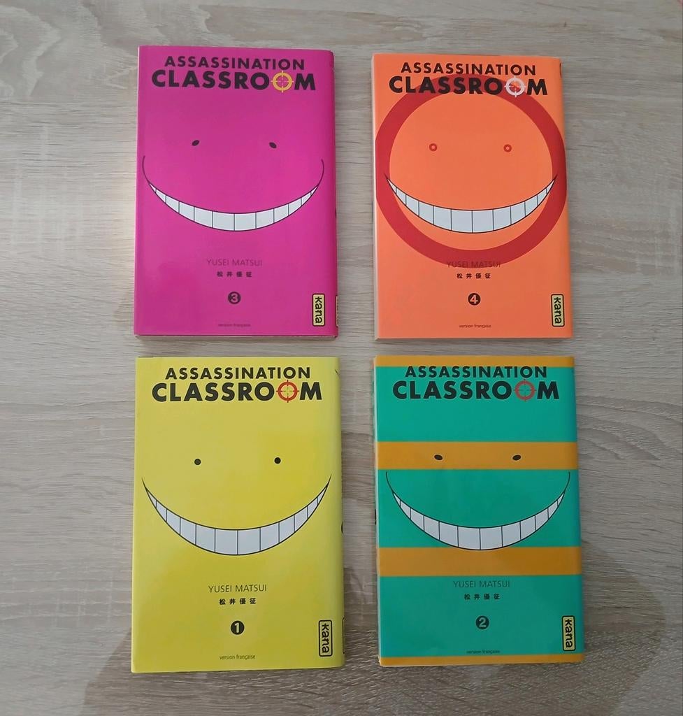 Les 4 premiers tome d’assasination classroom, Plusieurs comics, Enlèvement, Utilisé, Japon (Manga)