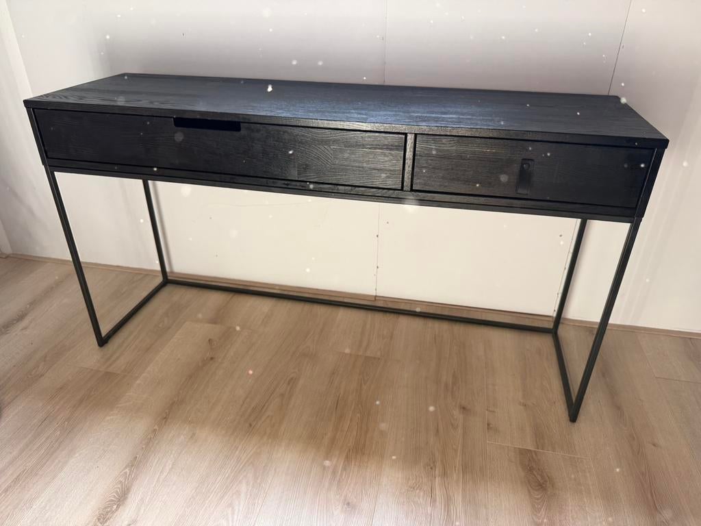 Table murale/bureau WOOOD Essentials - modèle Silas noir, Maison & Meubles, Tables | Dessertes, Comme neuf, 25 à 50 cm, 100 à 150 cm