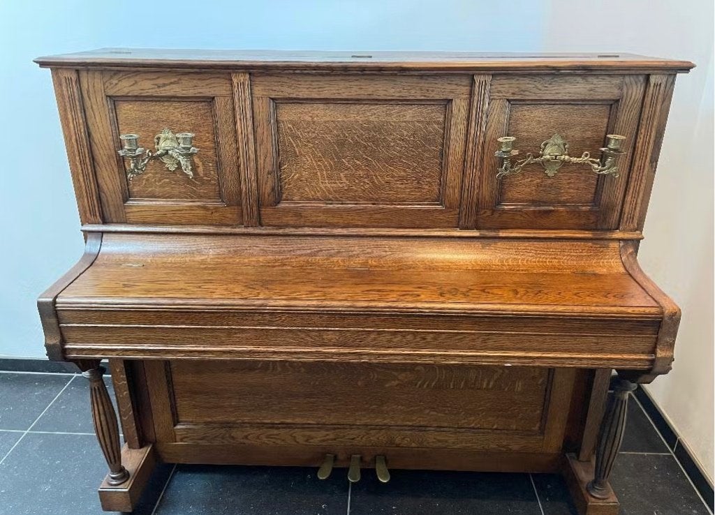 Piano, Muziek en Instrumenten, Piano's, Gebruikt, Piano, Bruin, Ophalen
