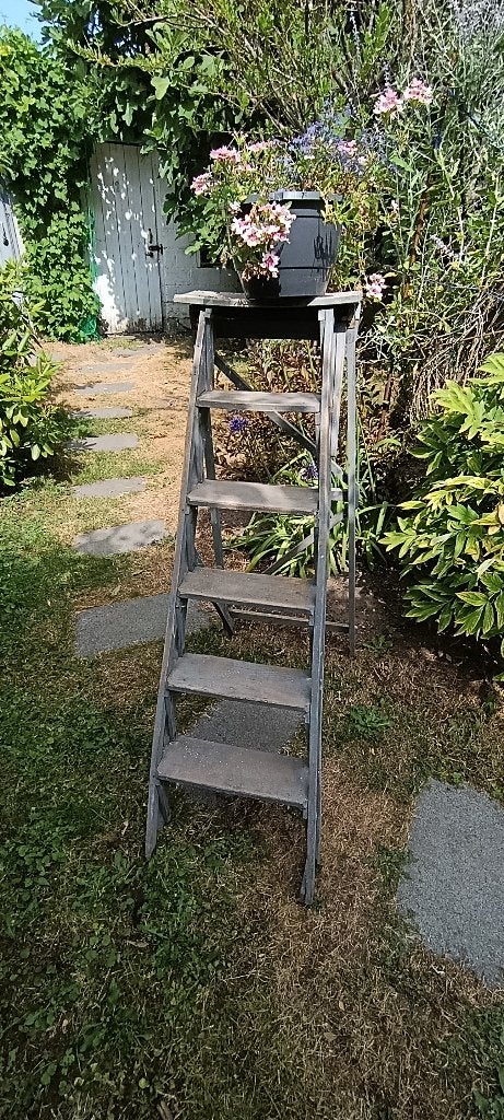 houten trapladder, Ophalen, Gebruikt