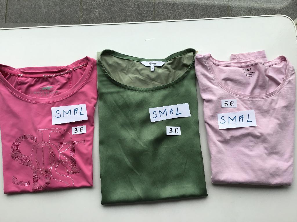 5 T-shirts maat smal als nieuw, Kleding | Dames, T-shirts, Ophalen of Verzenden, Zo goed als nieuw, Maat 36 (S)