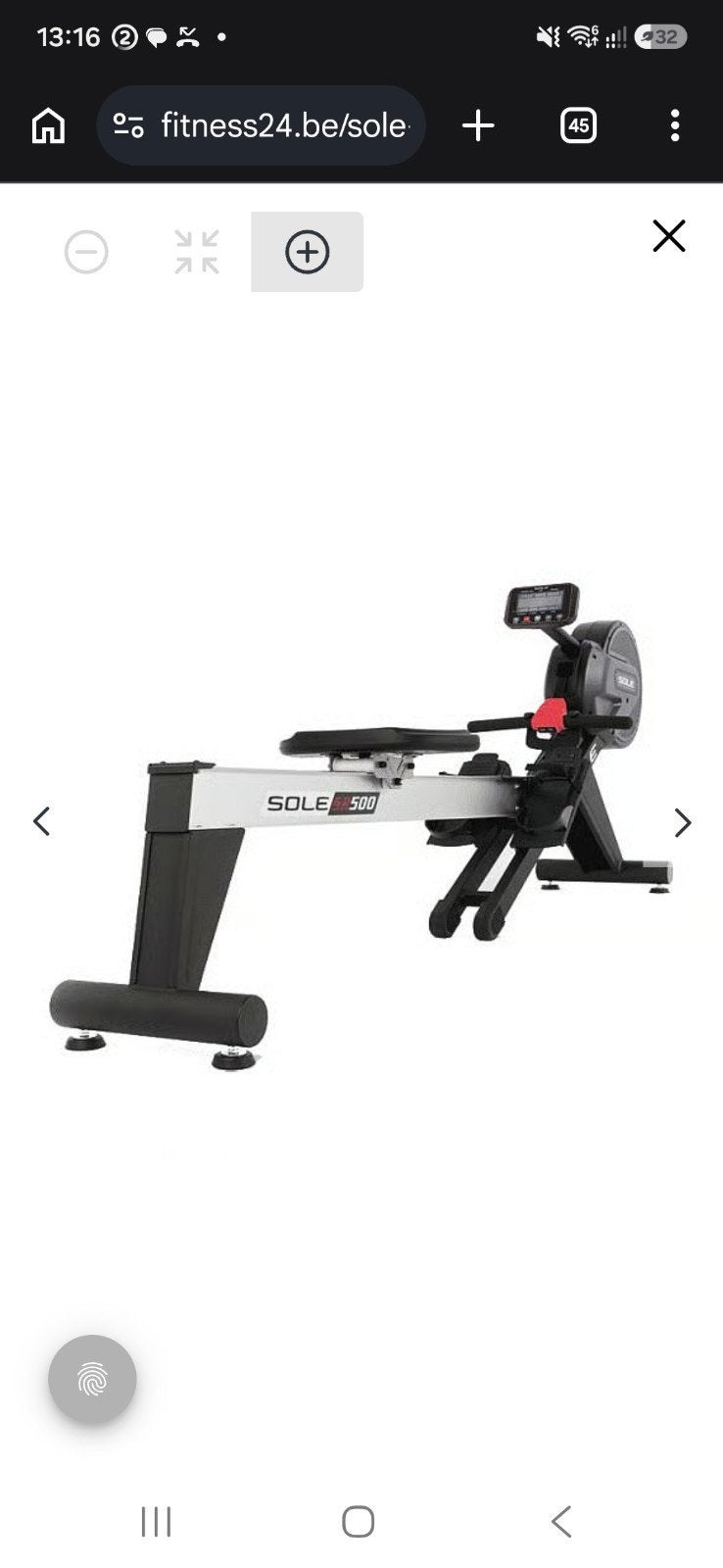 Roeimachine Sole SR500, Enlèvement, Comme neuf