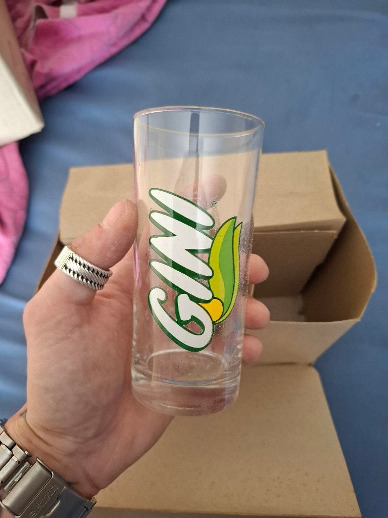 6 Gini glazen, Collections, Enlèvement ou Envoi, Neuf, Verre ou Verres, Autres marques