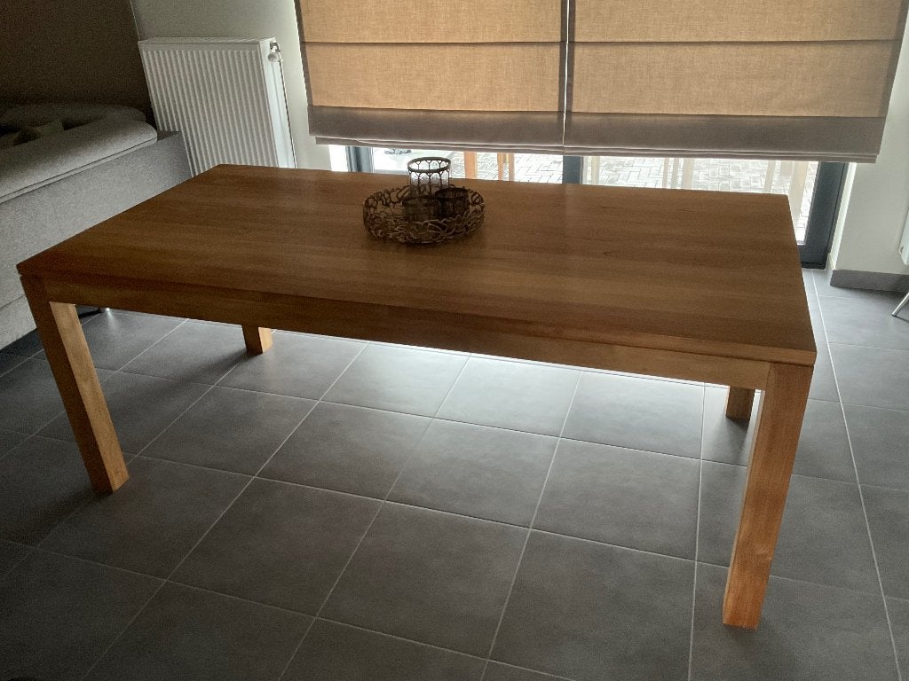 Teak eettafel 200 x 100 cm, Huis en Inrichting, Tafels | Eettafels, Ophalen, Teakhout, 200 cm of meer, 50 tot 100 cm