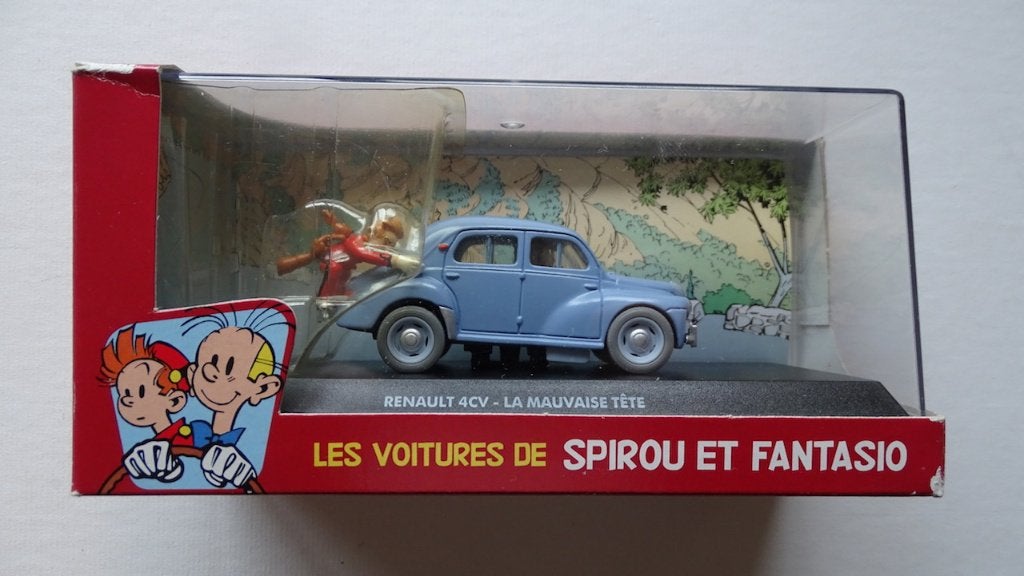 Les voitures de Spirou et Fantasio La Renault 4 CV, Collections, Personnages de BD, Enlèvement, Gaston ou Spirou, Comme neuf, Statue ou Figurine
