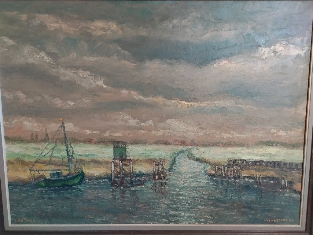 2 Schilderijen, Ophalen, Doek, Maritiem / water, Acrylverf