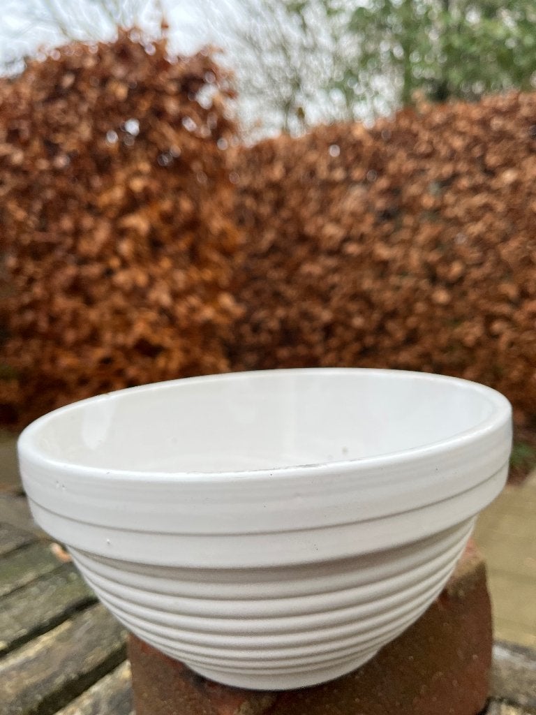 Plantenpot wit doormeter 20cm, Ophalen of Verzenden, Balkon