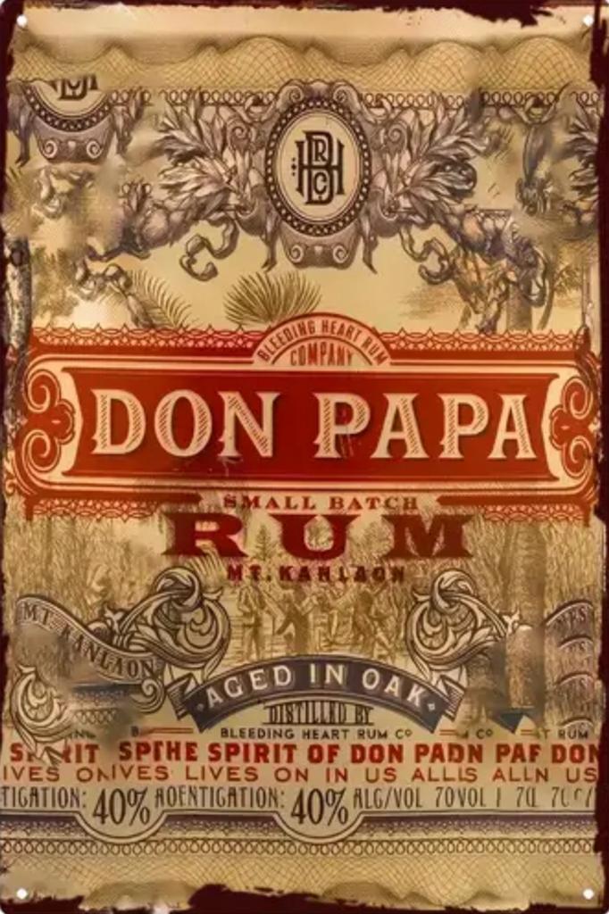 Panneau pub en métal Don Papa Rum 6 - rétro vintage mancave, Enlèvement ou Envoi, Neuf, Panneau publicitaire