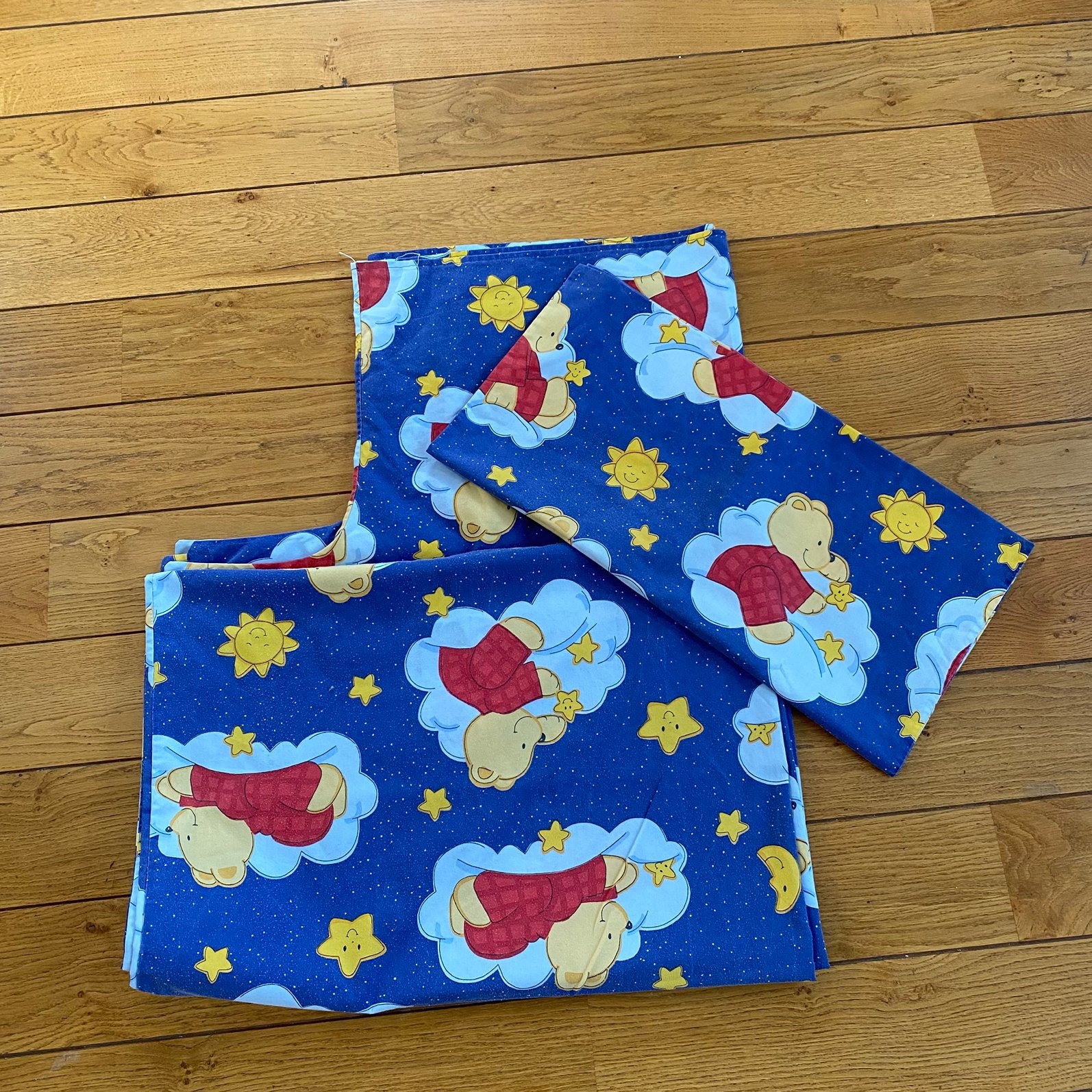 draps de couette pour enfants, Maison & Meubles, Une personne, Lavable, Bleu, Envoi