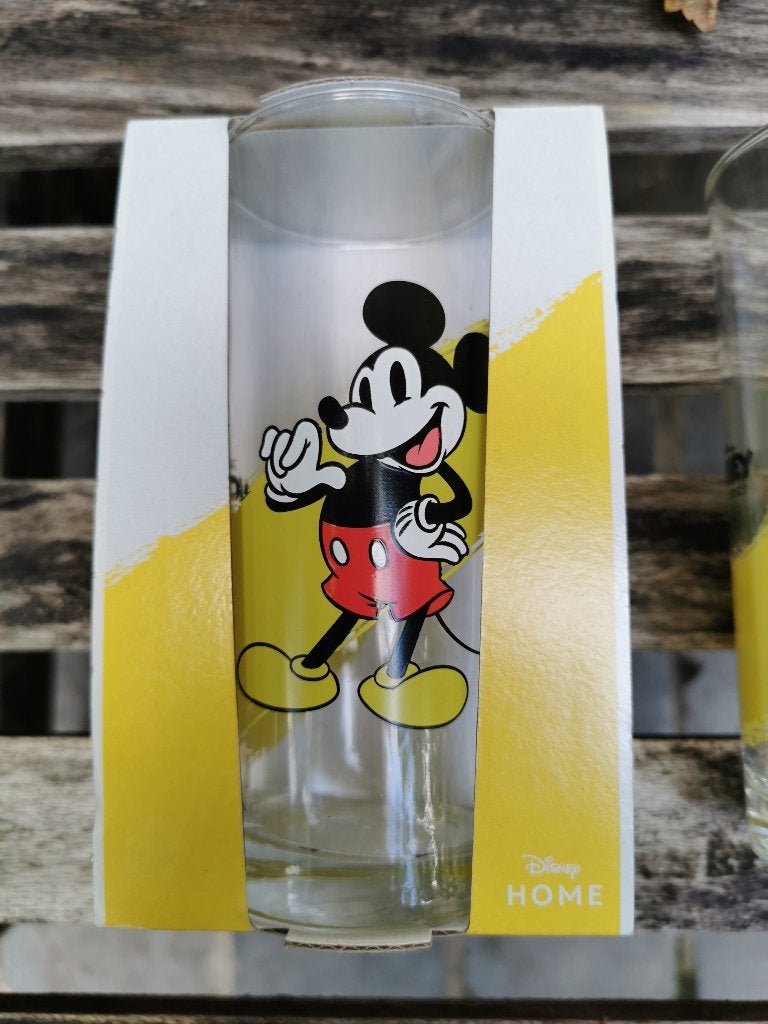 Glas Mickey - Mickey and friends Aldi - nieuw in verpakking, Maison & Meubles, Enlèvement ou Envoi, Neuf, Verre, Verre ou Verres