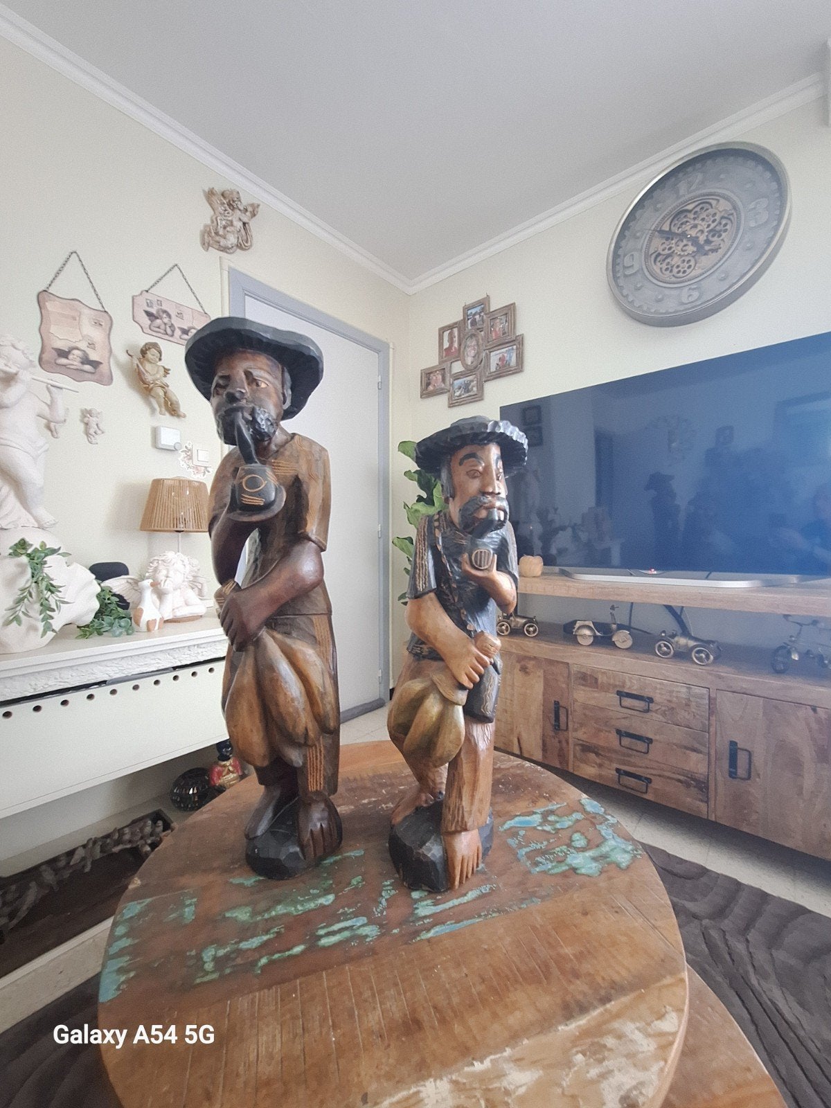 houten afrikaanse beelden, Antiek en Kunst, Ophalen, Hout