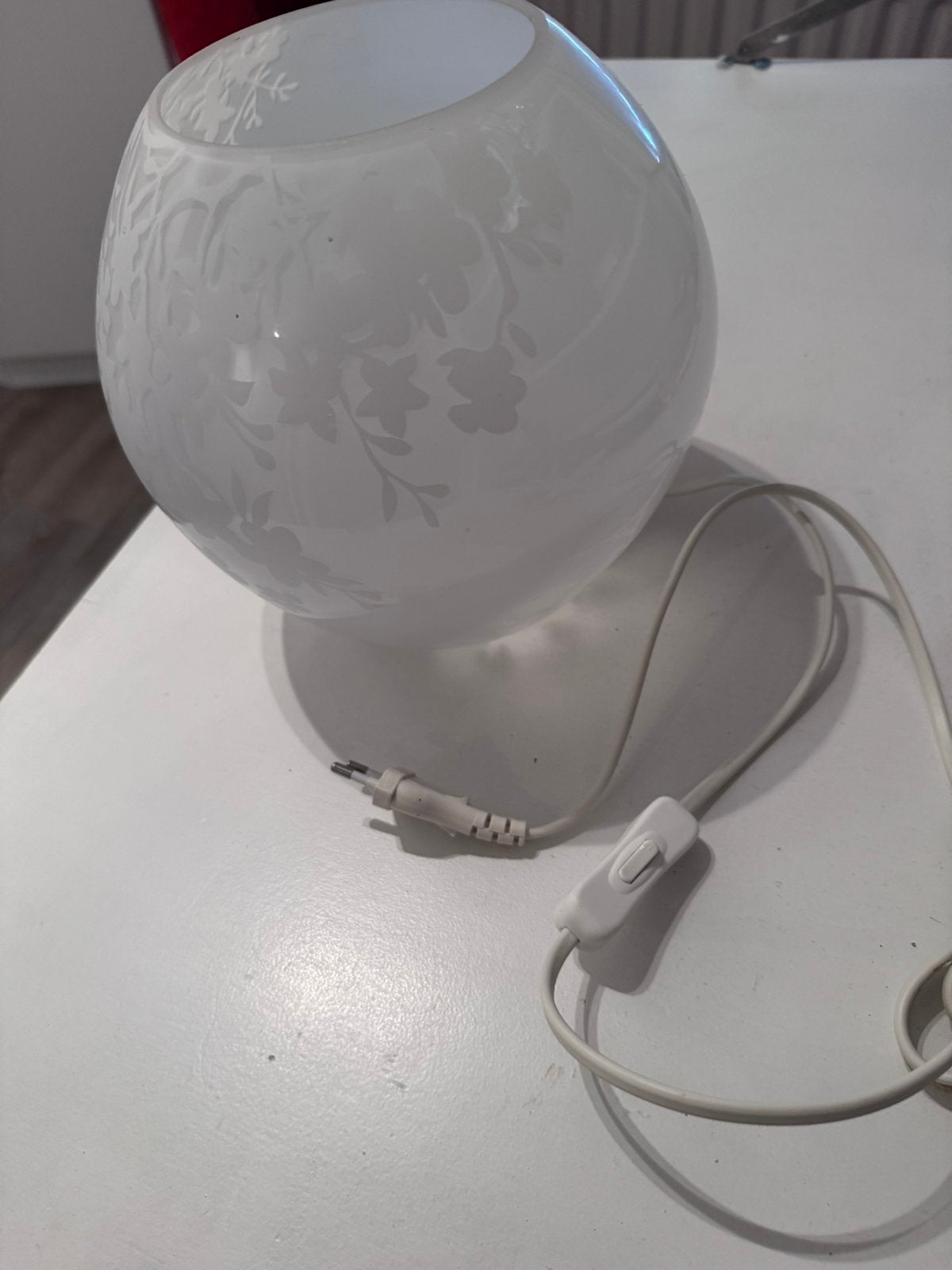 Sierlamp, als nieuw., Huis en Inrichting, Lampen | Tafellampen, Ophalen, Met schakelaar, E14 (klein), Wit