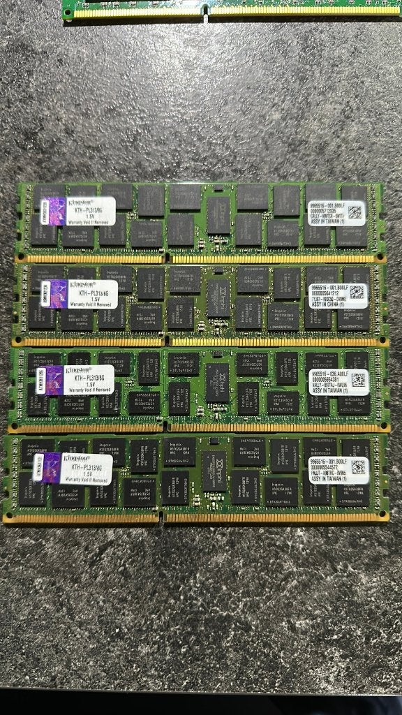 Lot 4x RAM Serveur DDR3 8 Go ECC, 32 GB, Enlèvement ou Envoi, DDR3, Serveur