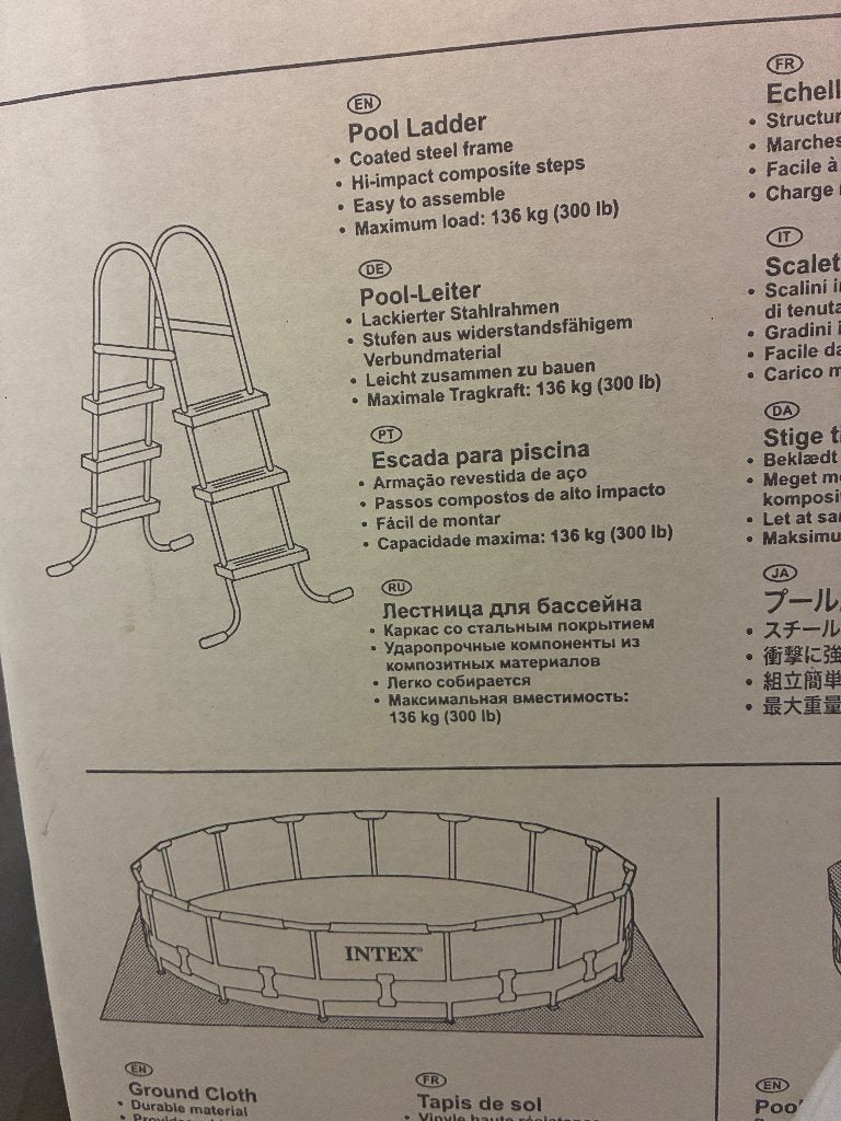 Intex metal frame zwembad 4,57m x 84cm, Ophalen, 80 tot 120 cm, Rond, Zo goed als nieuw
