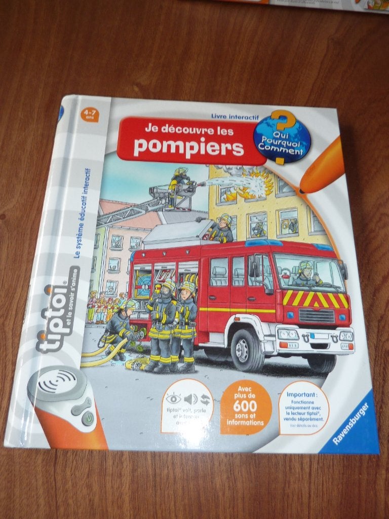 Tiptoi Livre "Je découvre les pompiers" 4 - 7 ans, Enlèvement, Comme neuf, Découverte, Sonore