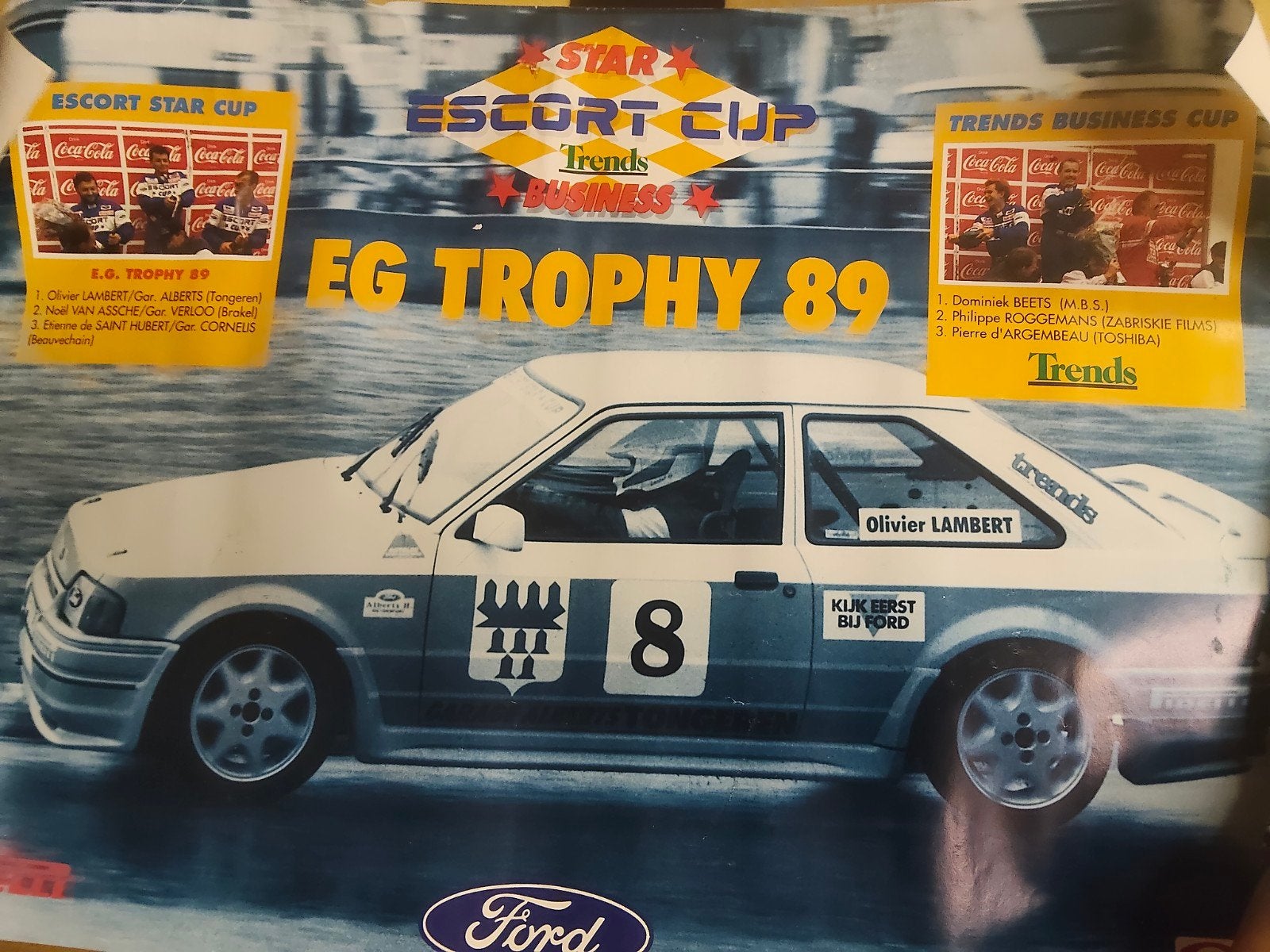 Ford Escort starcup 1989 poster, Enlèvement ou Envoi