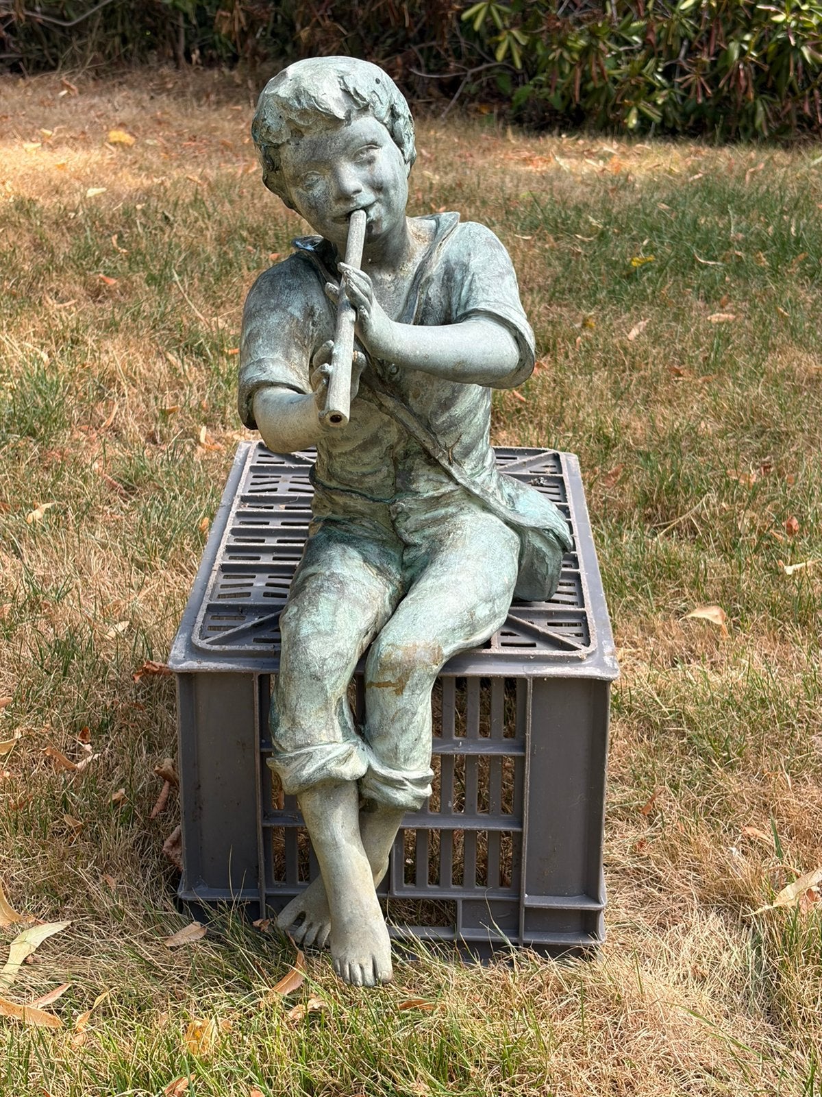 Fontein - metalen beeld, Tuin en Terras, Waterpartijen en Fonteinen, Ophalen, Zo goed als nieuw, Fontein