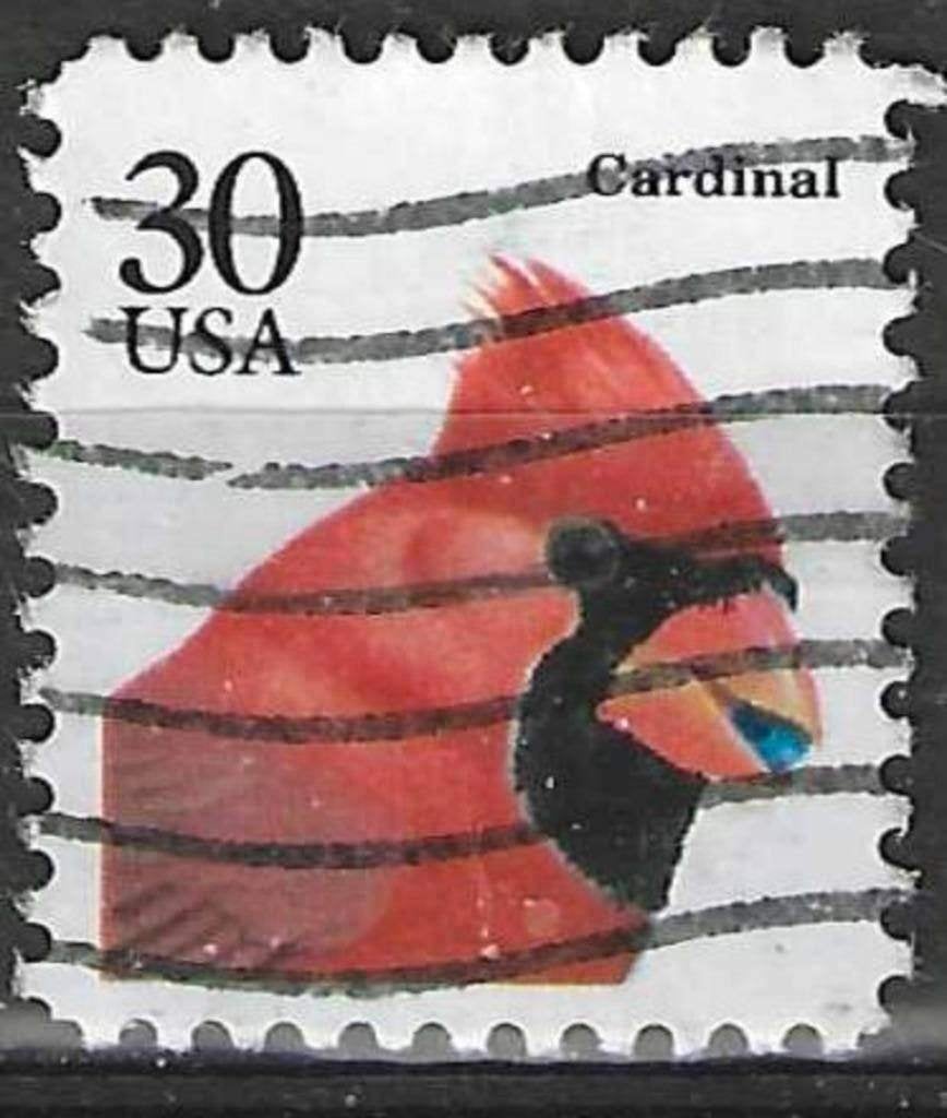 États-Unis 1991 - Yvert 1954 - L'oiseau cardinal rouge (ST), Envoi, Affranchi