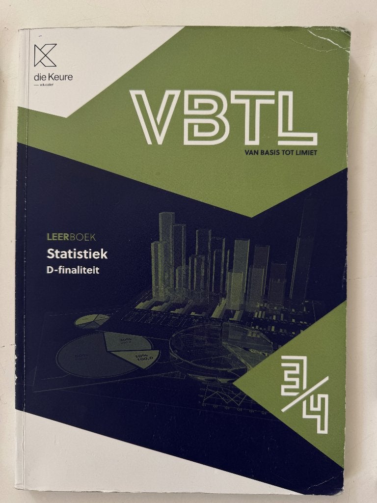 Van Basis Tot Limiet 3/4 Statistiek D-finaliteit, Ophalen of Verzenden, Gelezen, ASO, Wiskunde A