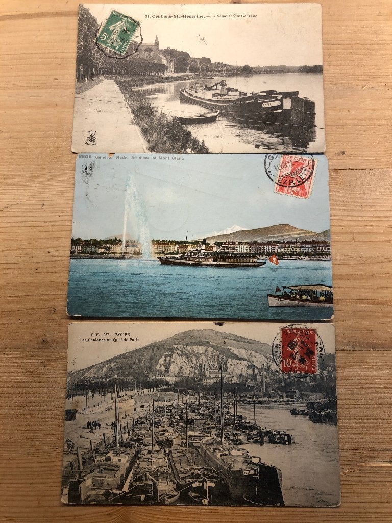 Oude postkaarten met Boten, Verzamelen, Ophalen of Verzenden, Voor 1920, Overige thema's