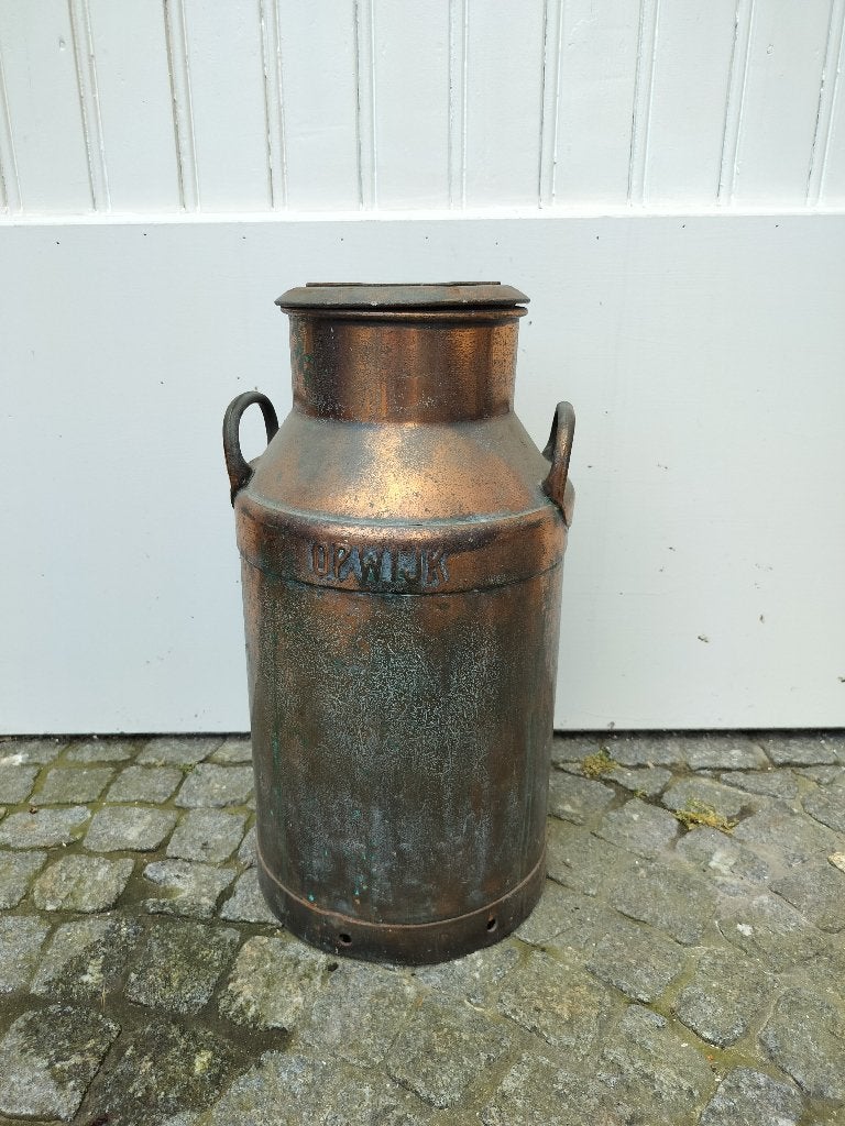 Antieke koperen melkbus "Nosta Opwijk", Ophalen, Koper