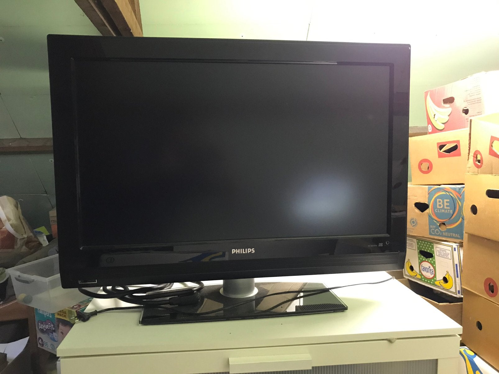 Philips flatscreen TV – zonder afstandsbediening, Ophalen, Gebruikt