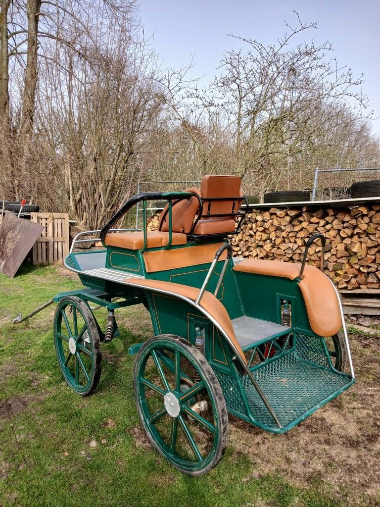Koets met RVS lamoen, Dieren en Toebehoren, Gebruikt, Marathonwagen, Paard of Pony