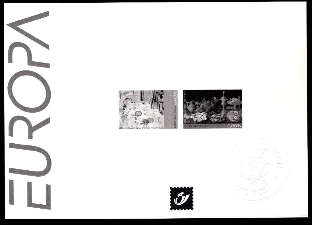 Zwart wit velletje 2005 - Europa Schilderijen 3386/3387, Neuf, Envoi, Non oblitéré, Europe