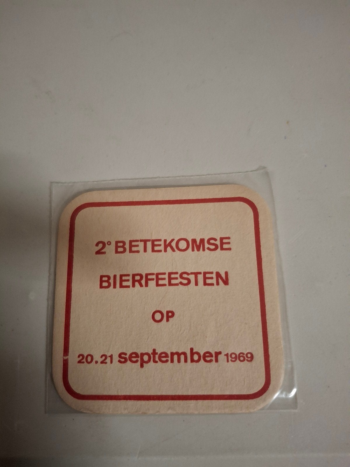 Oud bierviltje de schrans betekom, Verzamelen, Biermerken, Ophalen of Verzenden