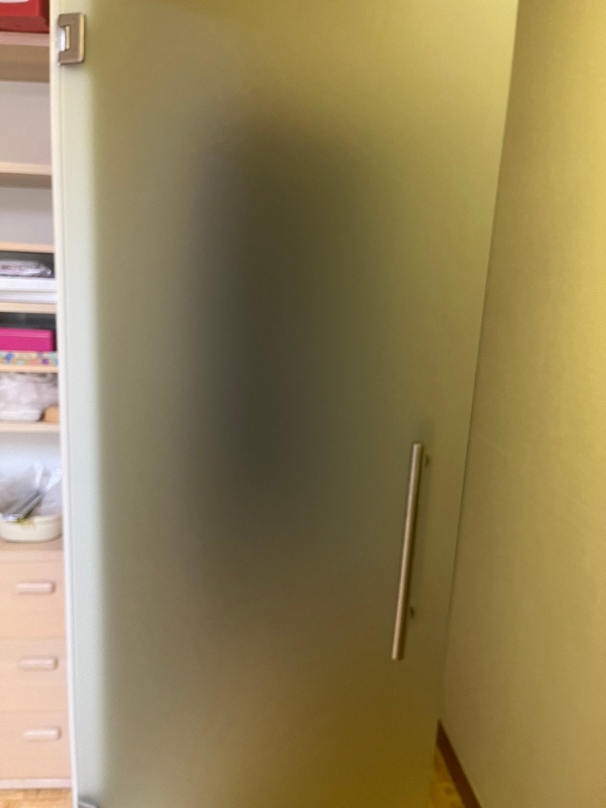 Glazen deur, gezandstraald., Doe-het-zelf en Bouw, Deuren en Vliegenramen, Ophalen, Zo goed als nieuw