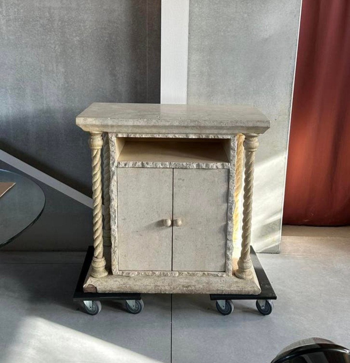 Vintage mactanstone tv-meubel, Antiek en Kunst, Antiek | Meubels | Kasten, Ophalen