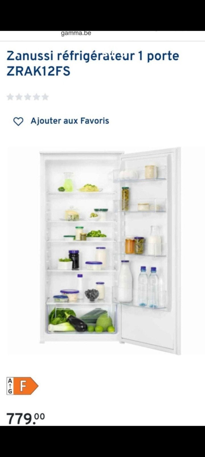 frigo réfrigérateur encastrable Zanussi neuve., Electroménager, Enlèvement, Neuf