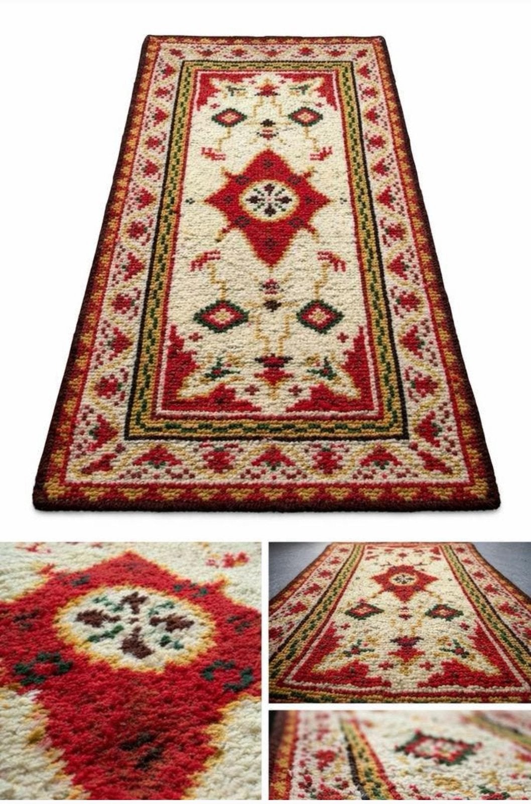 Traditioneel Marokkaans vloerkleed 135x70, Ophalen of Verzenden, Gebruikt, Rood