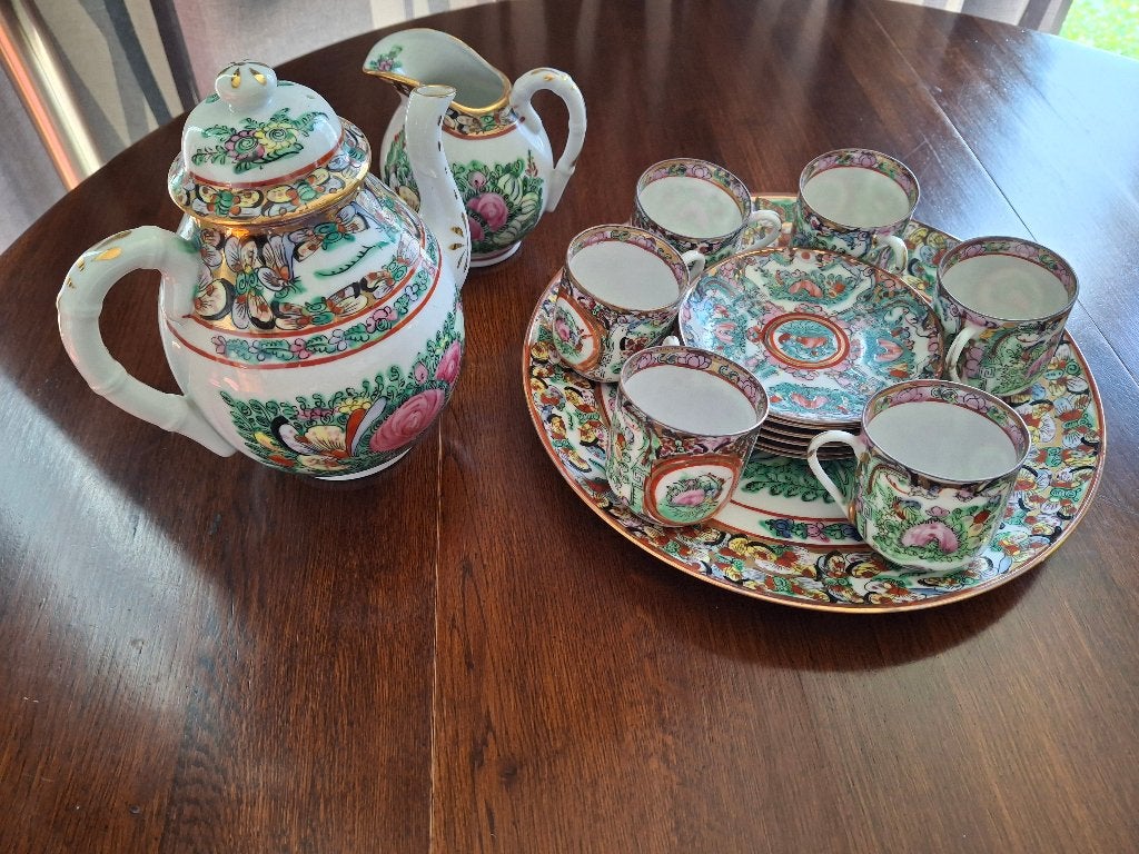Chinees theeservies, Huis en Inrichting, Ophalen, Aziatisch, Zo goed als nieuw, Porselein