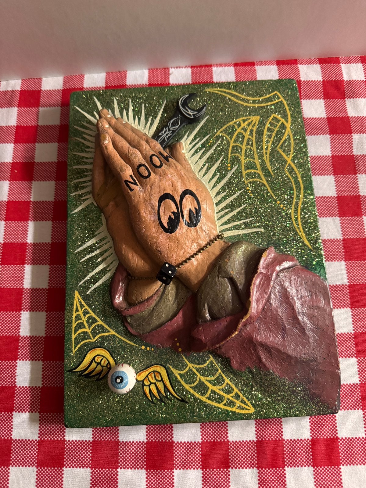 Jezus gips Moon beeld 20 x 27 cm, Antiek en Kunst, Antiek | Religieuze voorwerpen, Ophalen