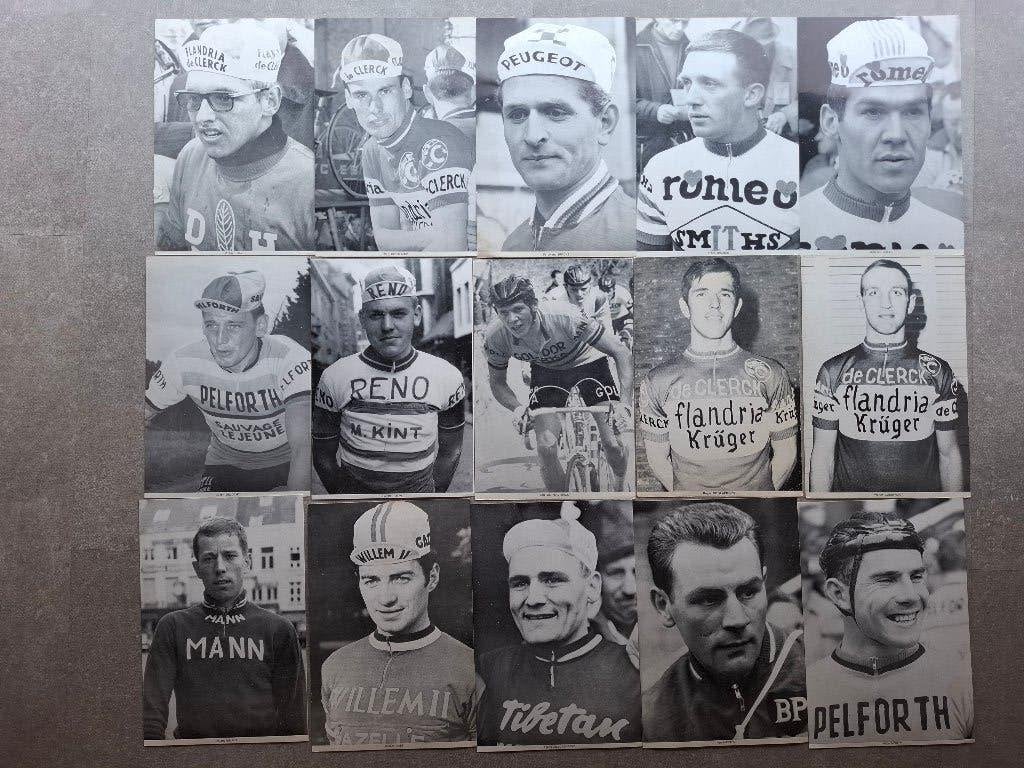 Grote prenten wielrenners, Ophalen of Verzenden, Gebruikt, Spelerskaart