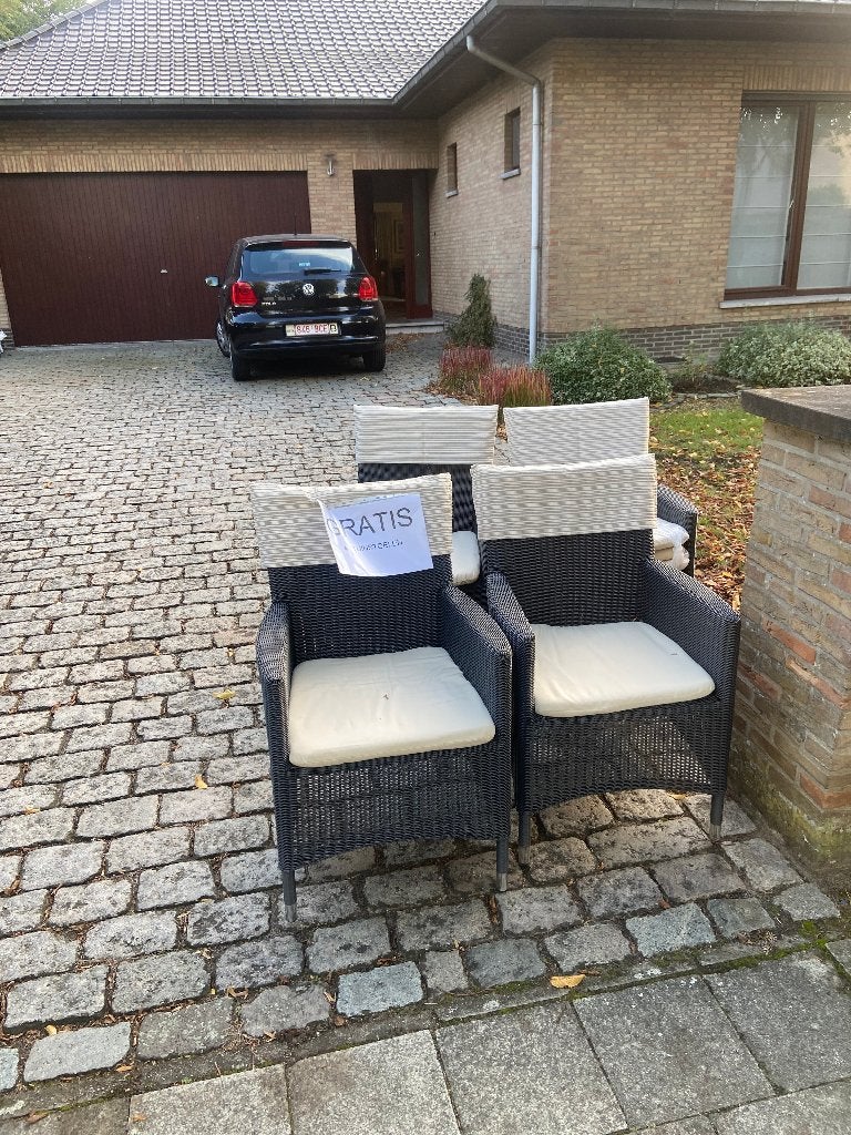 tuinstoelen, Ophalen, Gebruikt, Rotan