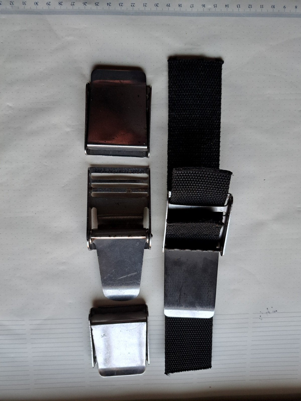 boucle de ceinture de pongée en acier inoxydable, Sports nautiques & Bateaux, Enlèvement ou Envoi, Utilisé, Plomb ou Ceinture de plomb