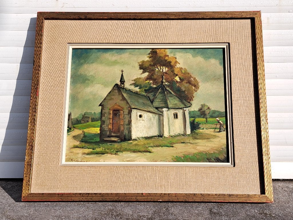 huile sur panneau signe robert lombaerts, Antiquités & Art, Art | Peinture | Classique, Enlèvement ou Envoi, Panneau