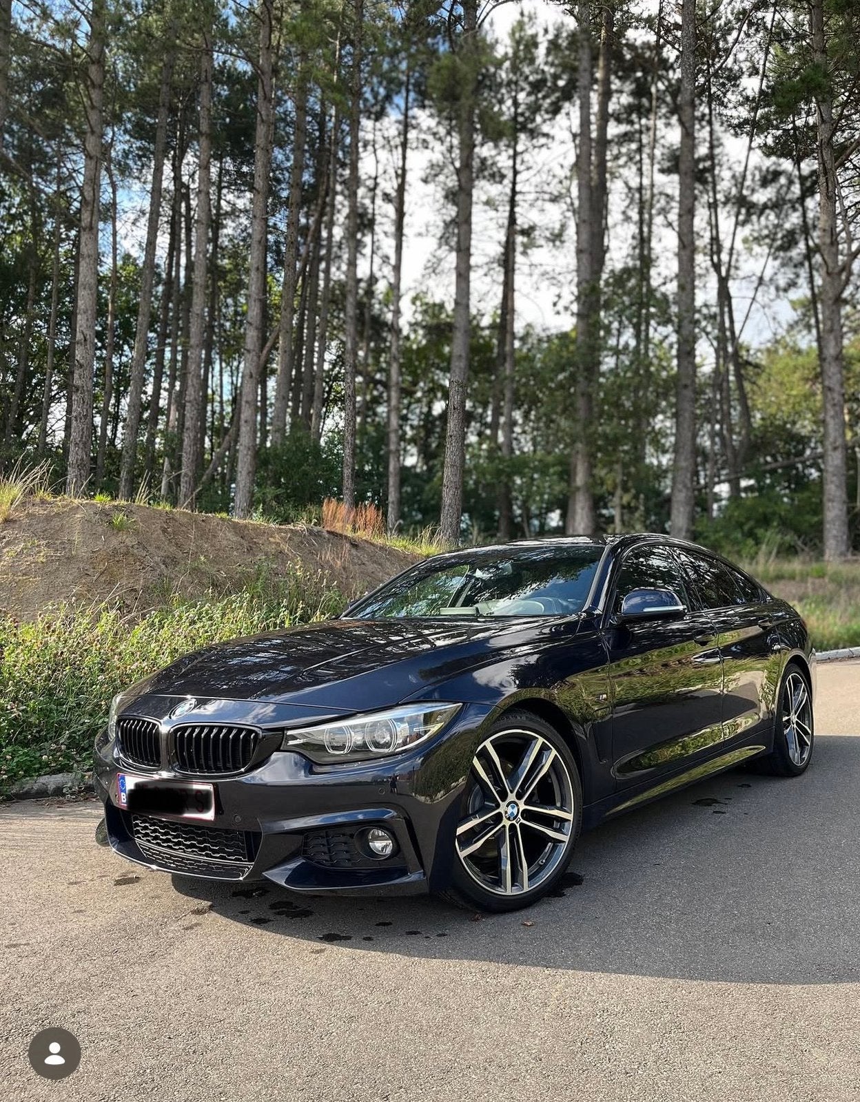 Bmw 430i, Auto's, Achterwielaandrijving, 4 cilinders, Blauw, Leder