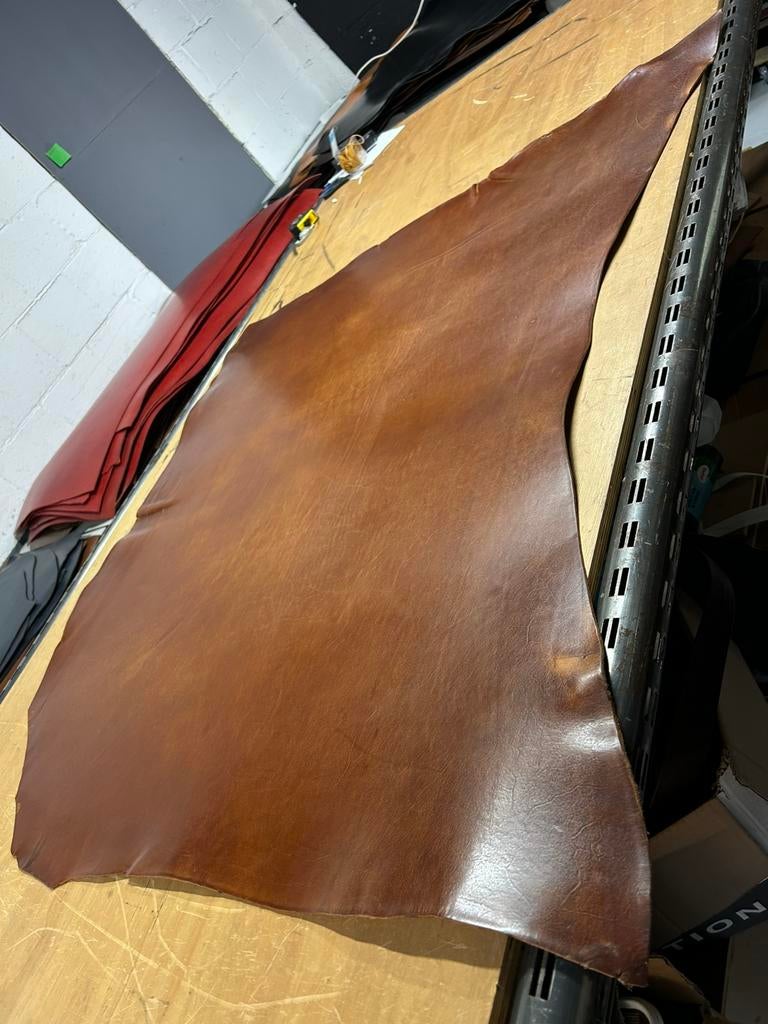 Cognac kleue hele tuigleer 19, Ophalen of Verzenden, Zo goed als nieuw, Bruin