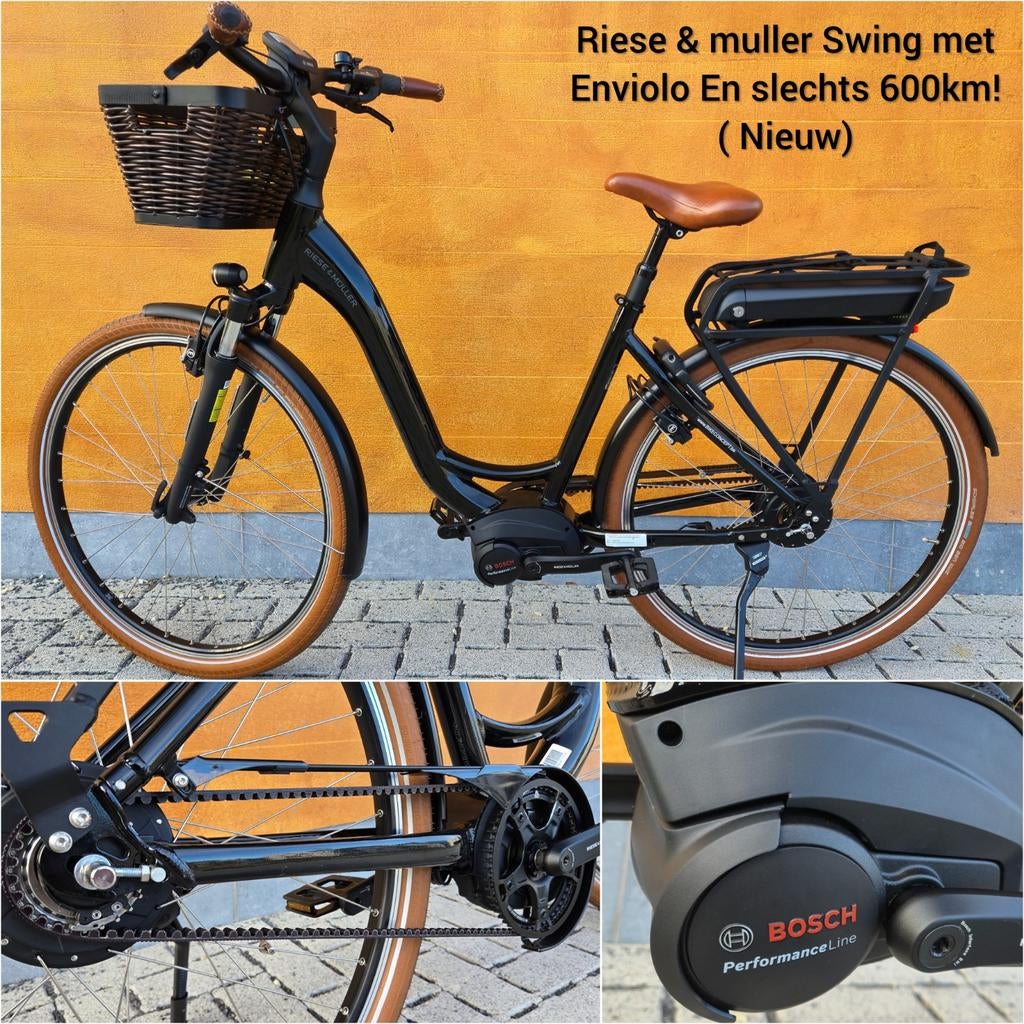 R&M Swing3 Vario Urban Enviolo 49Cm 500W Elektrische fiets, Riese & Müller, 47 à 51 cm, 50 km par batterie ou plus, Comme neuf