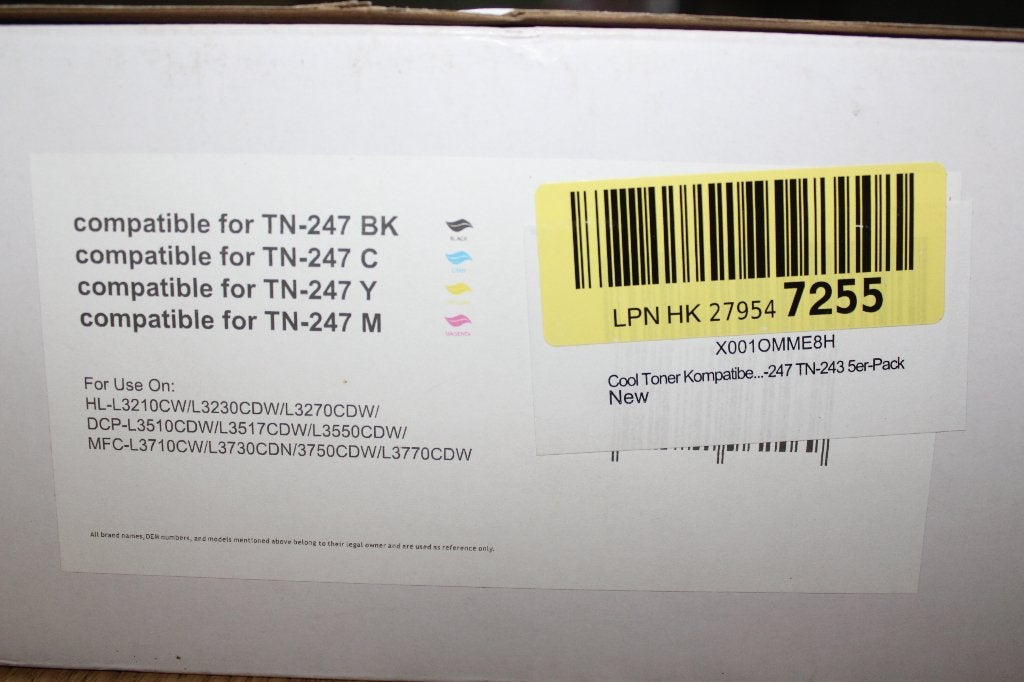 voordelige 5-delige set TN-247 (Brother), Computers en Software, Ophalen of Verzenden, Nieuw, Cartridge, Huismerk