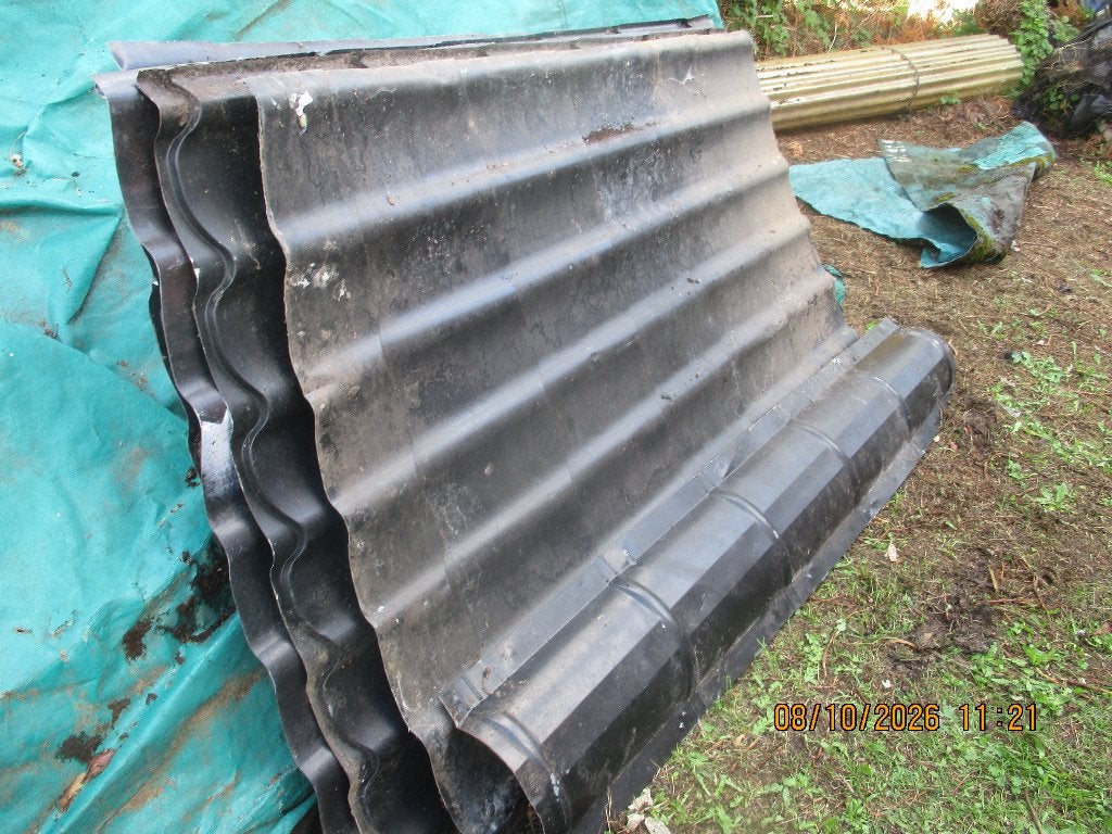 dakplaten, Gebruikt, Zwart, Metaal, Ophalen