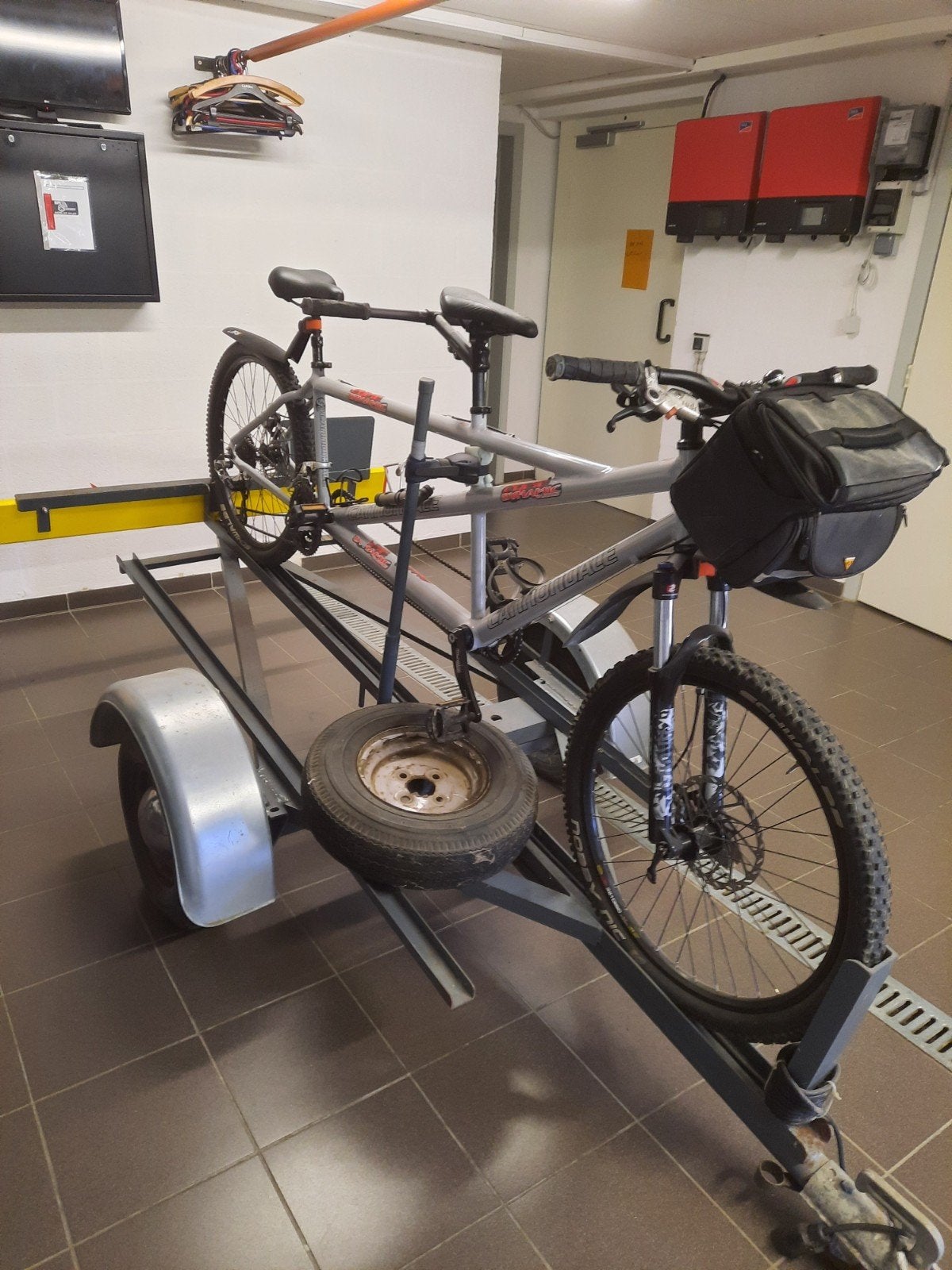 Vtt tandem +remorque, Enlèvement
