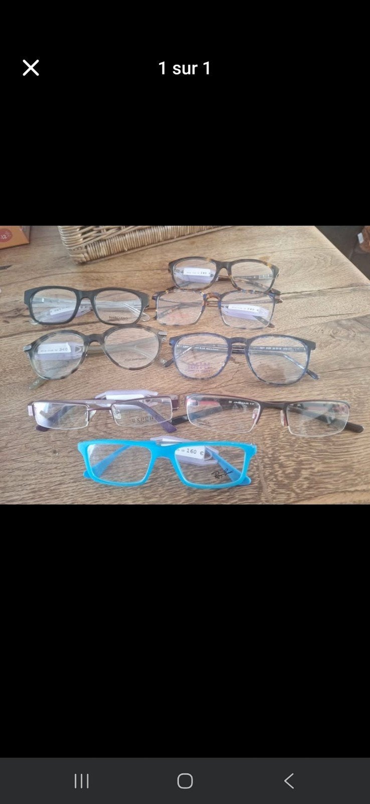 Monture, Enlèvement ou Envoi, Lunettes