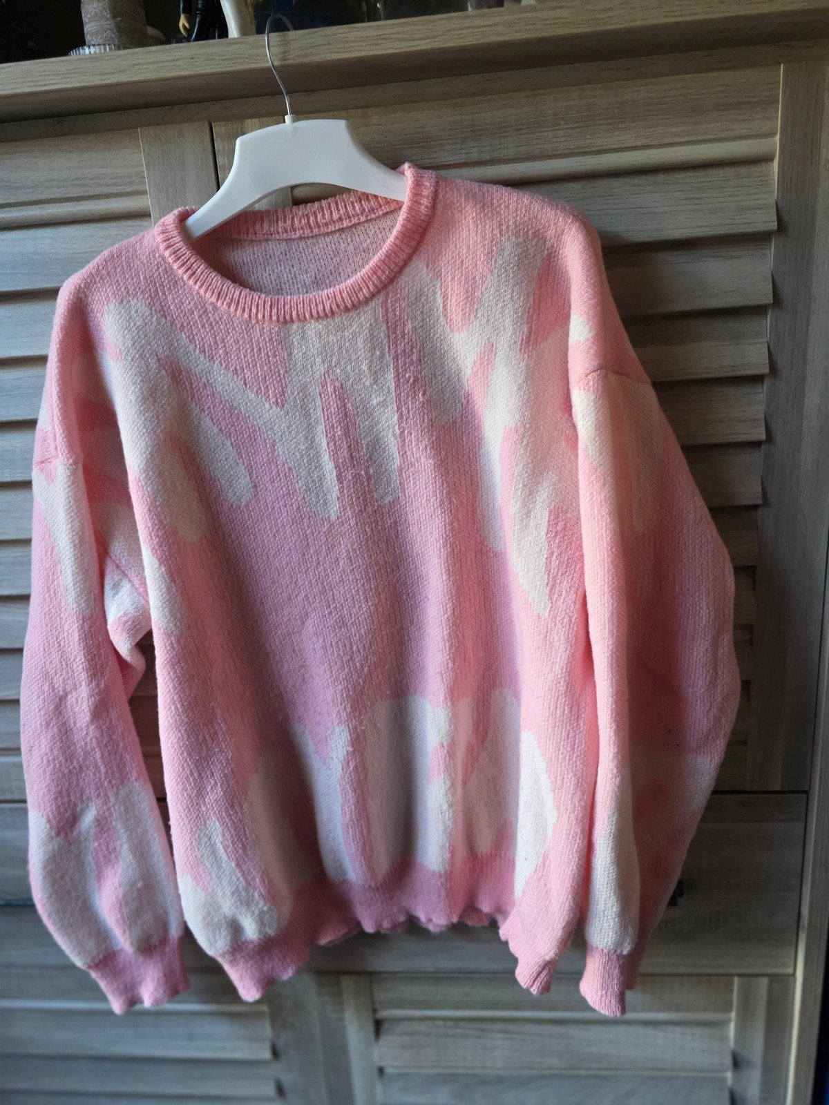pull rose et blanc xl, Kleding | Dames, Ophalen, Gedragen, Roze