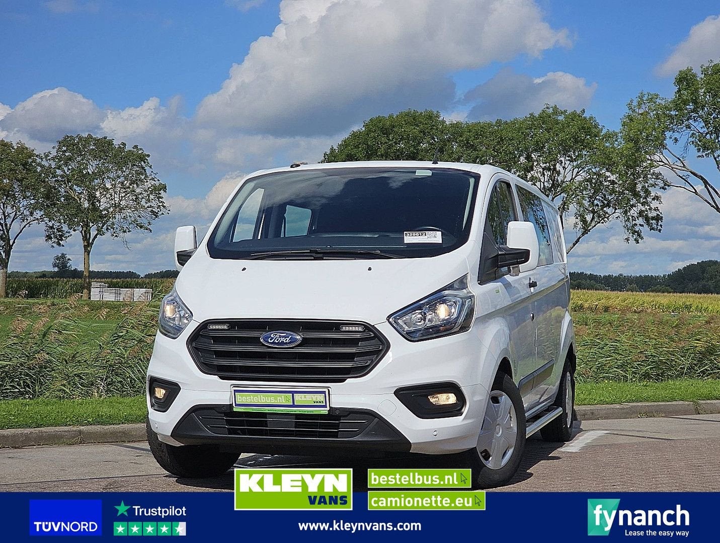 Ford TRANSIT CUSTOM 2.0 L2 DubbeleCabine NAP, Auto's, Bestelwagens en Lichte vracht, Wit, Bedrijf, Cruise Control, Ford