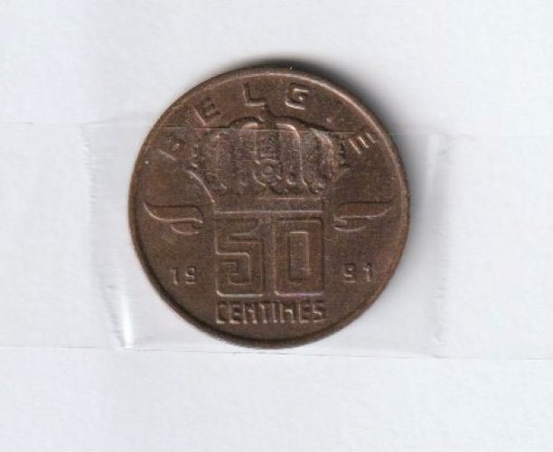 BELGIE BELGIE BAUDOUIN 50 C 1991 NL, Postzegels en Munten, Munten | België, Ophalen of Verzenden, Metaal, Losse munt