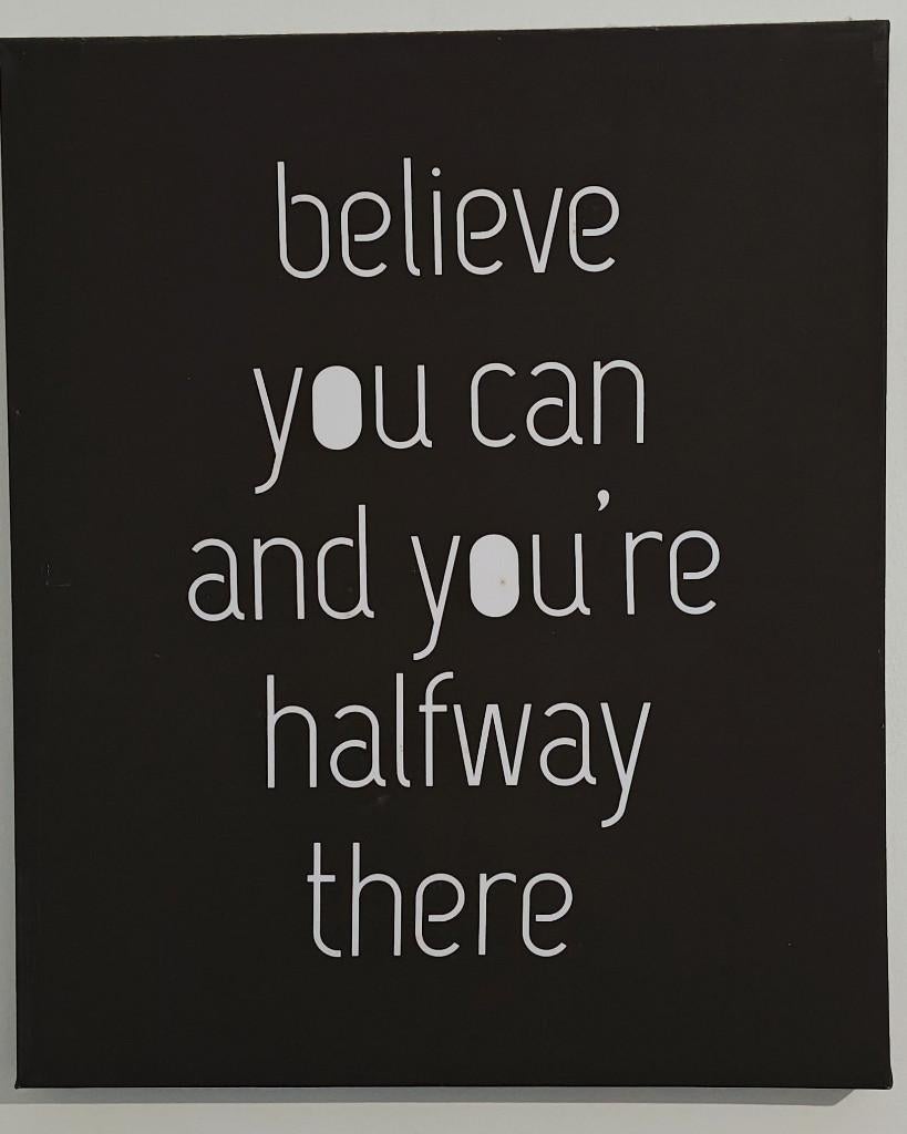 Tableau déco motivation, Huis en Inrichting, Woonaccessoires | Wanddecoraties, Ophalen, Gebruikt, Schilderij, Zwart